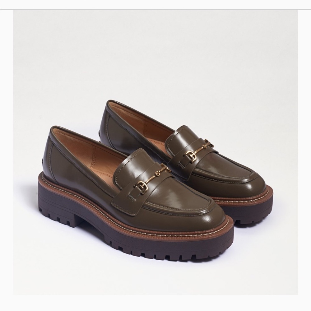 Sam Edelman Laurs Lug Sole Loafer Alpine Green Size 7.5